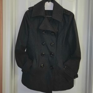 Apt 9 Dark grey wool peacoat size: L